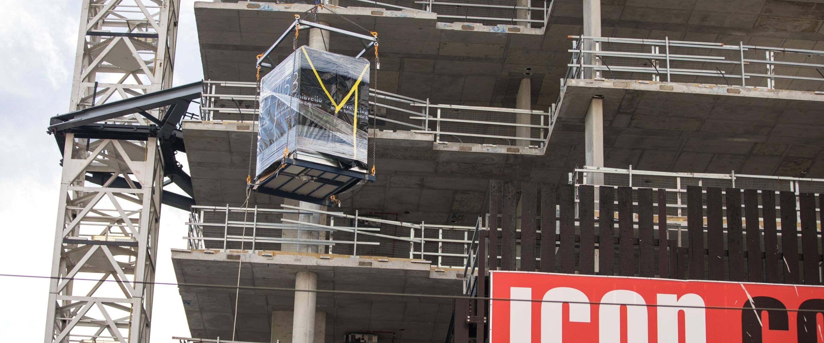 Framing made from TRUECORE® steel has helped Schiavello deliver bathroom pods with speed and efficiency.