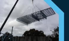 Austruss Smalls Road Steel Framing Crane Lift High