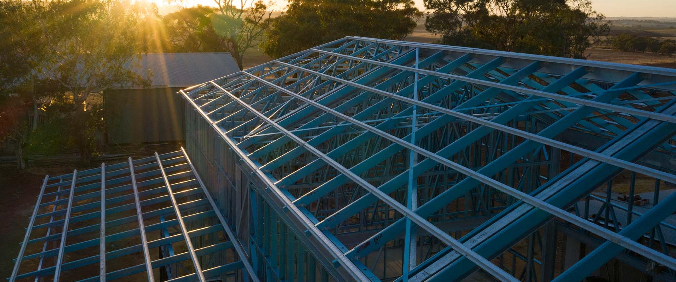 Indah Island - Hamptons Farmhouse Project - Framing made from TRUECORE® steel
