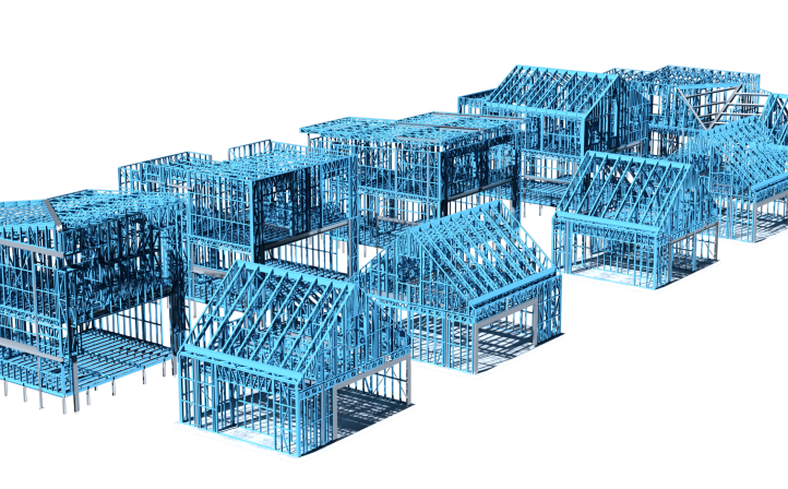DFS’s 3D models of the five houses 