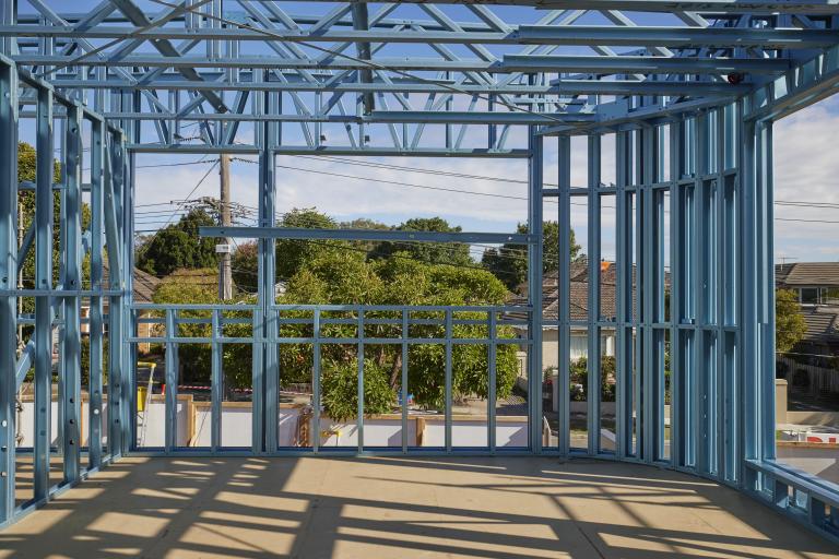 The Block 2023 - frames made from TRUECORE® steel.  Using steel framing made from TRUECORE® for these second storeys was a huge advantage in getting it done quickly and efficiently